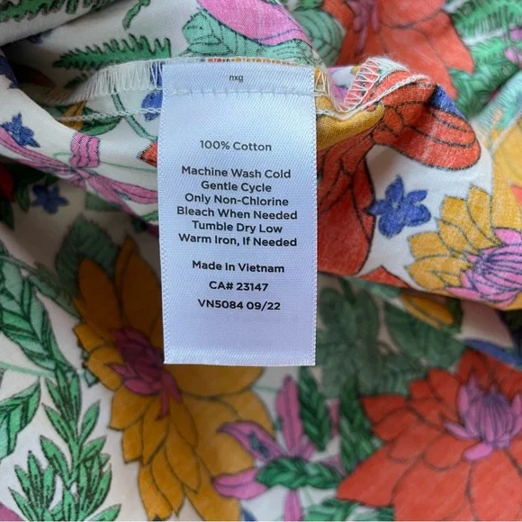 Talbots Cotton Poplin Midi Button Down Shirt Dress in Blissful Floral size 12 - Picture 8 of 14